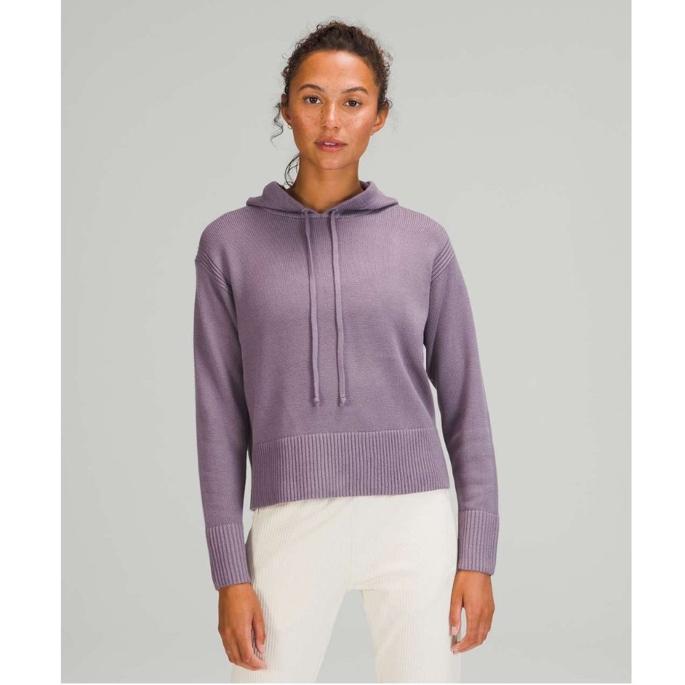 Lululemon Double Knit Sweater Hoodie / Size M/L / Dusky Lavender Cashlu - Picture 1 of 12